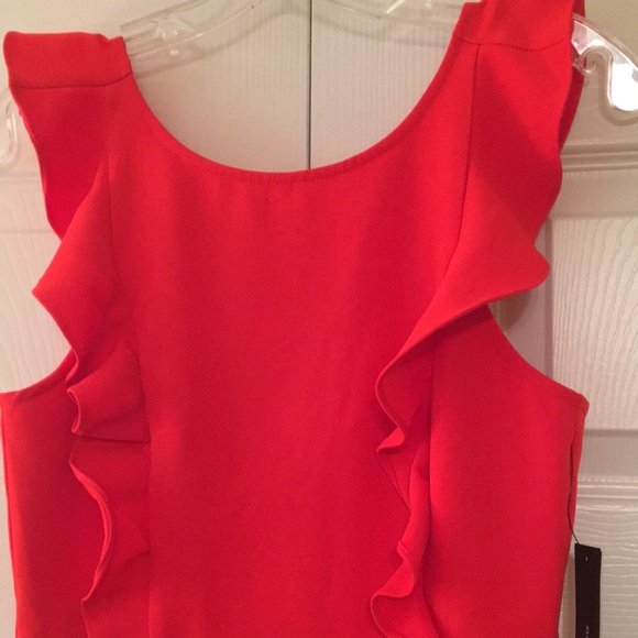 Lulu’s red/orange midi dress size XS NWT - Picture 6 of 10